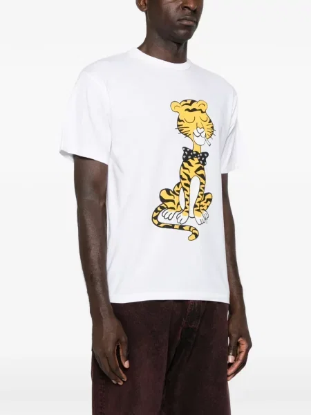 Tricou Aries cu dungi de tigru alb