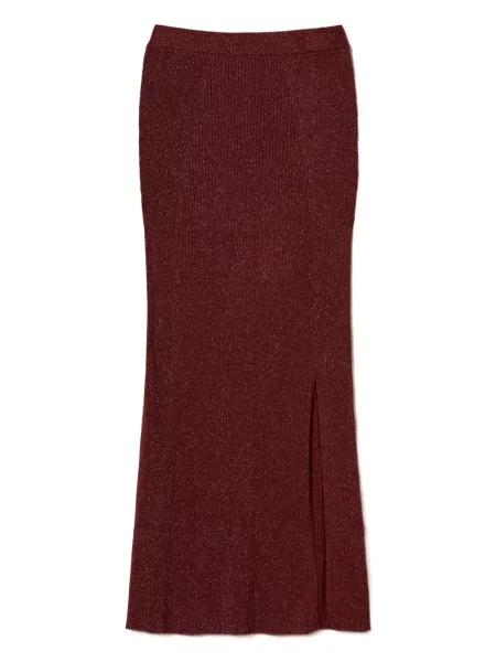 Fustă midi Twinset până la genunchi roșu