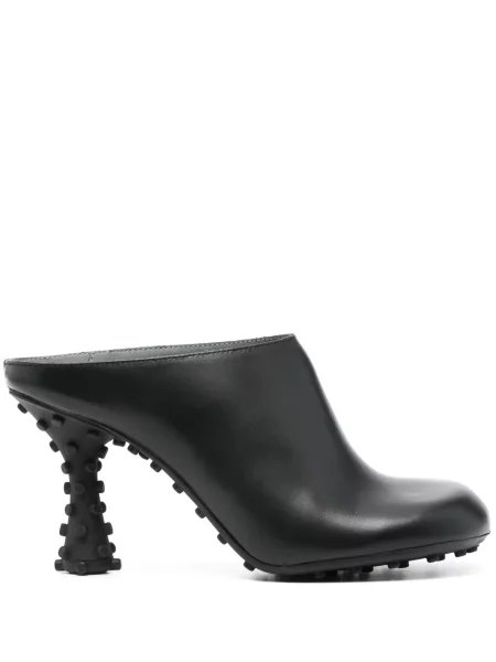 Papuci tip mules Sunnei din piele negru