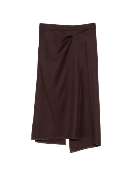 Gyapjú midi szoknya Victoria Beckham piros