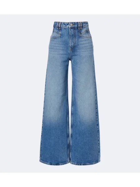 Blugi cu picior larg Isabel Marant albastru
