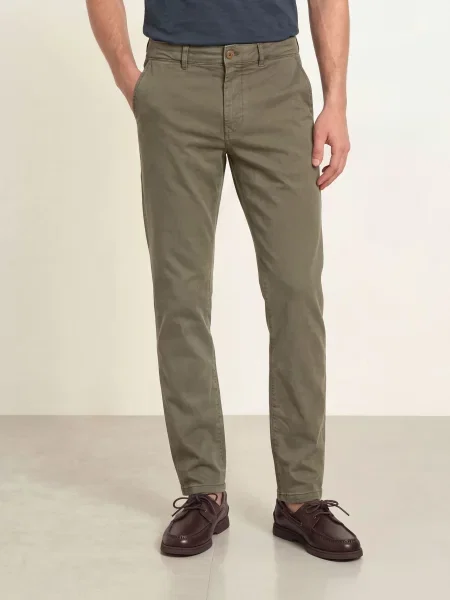 Faherty Chino Kalhoty Coastline Slim Fit olivová