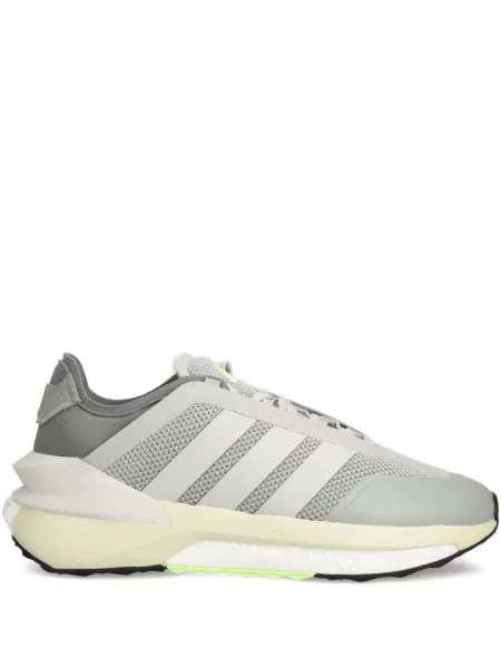 Geacă cu puf Adidas din piele de căprioară cu dungi cu glugă albastru