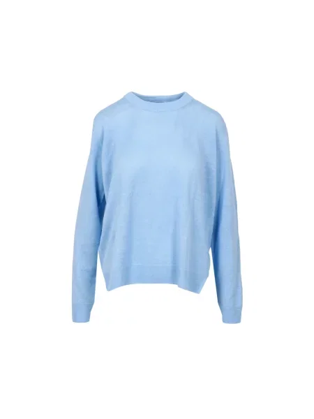 Lniany sweter Max Mara niebieski