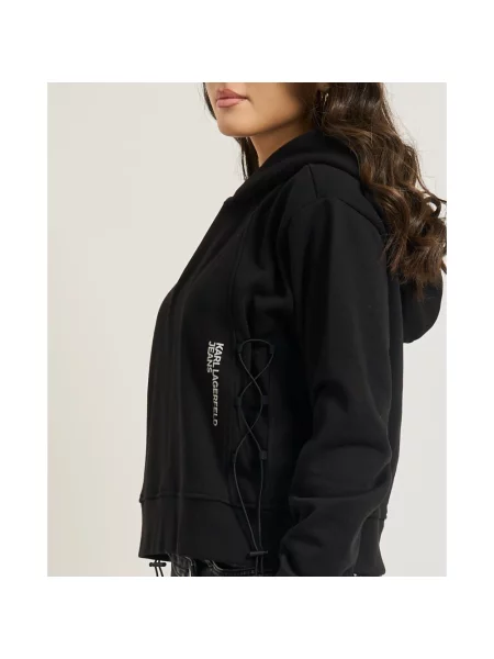 Bluza z kapturem Karl Lagerfeld czarna