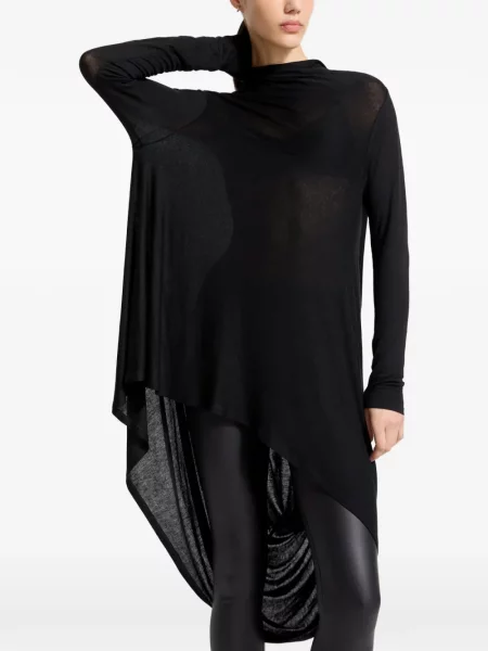 Udrapować tunika Marcella asymetryczna czarna