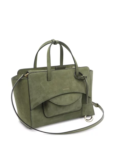 Geantă shopper Hidesins din piele verde