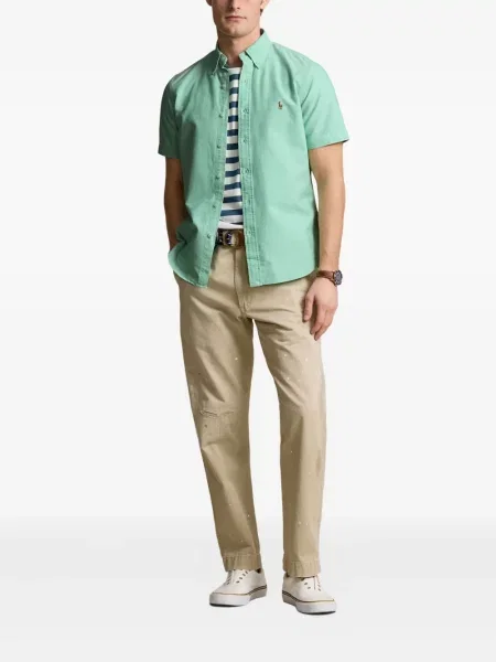 Boxeri Polo Ralph Lauren plisat cu broderie din piele gri