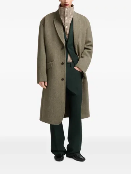Palton Marni din tweed maro