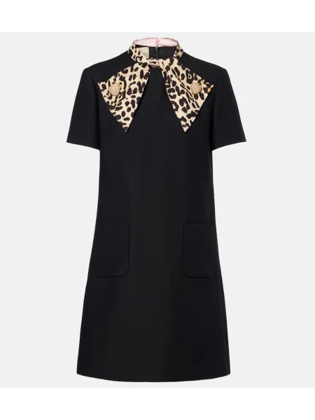 Rochie Valentino cu funde din crep negru