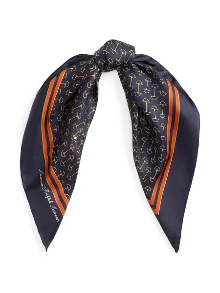 Fular Lauren Ralph Lauren de mătase maro