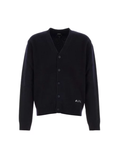 Kardigan A.p.c. wełniany niebieski