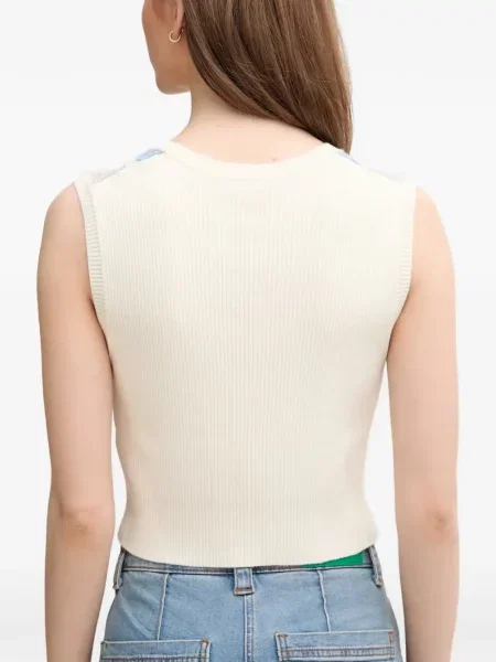 Πλεκτός τοπ Benetton argyle