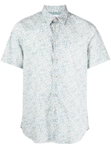 Cămașă Ps Paul Smith cu imagine stretch albastru