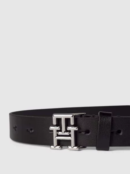 Pasek z zapięciem zaciskowym Tommy Hilfiger czarny