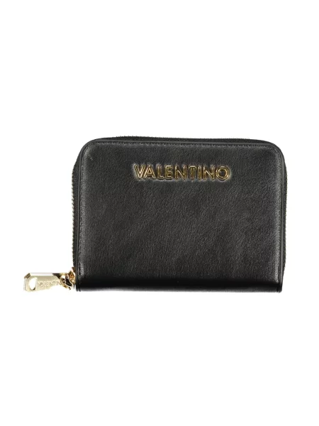Lniany portfel Valentino Bags czarny