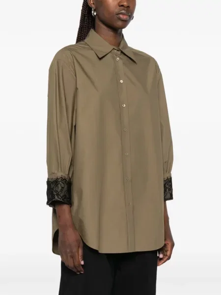 Cămașă Pinko din dantelă maro