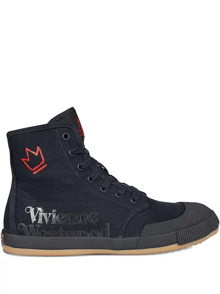 Sneakerși Vivienne Westwood cu imagine negru