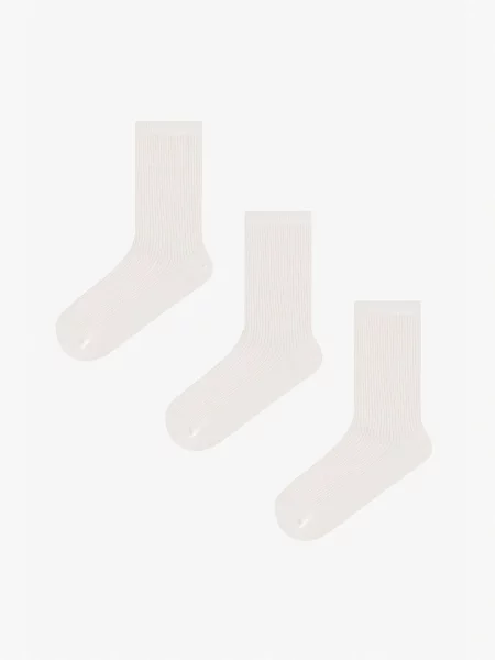 Penti Ponožky PENTI Basic Rippstrick Baumwoll Paar Socken' bílá