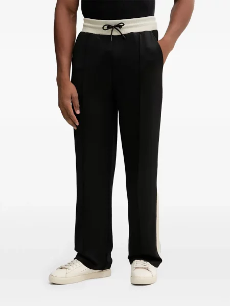 Pantaloni Guess cu dungi alergare cu cordon negru