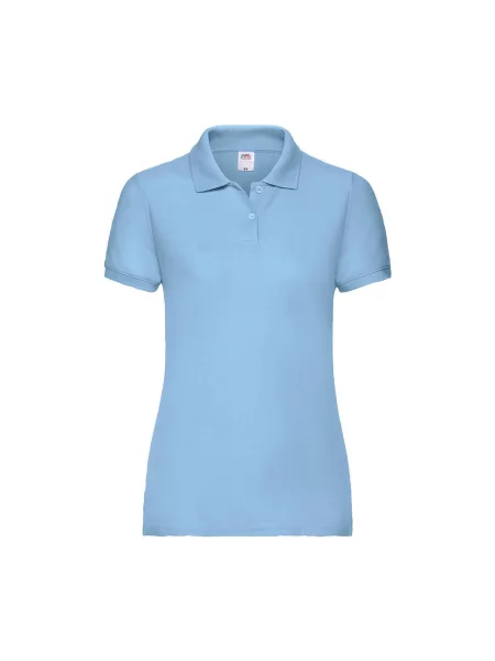 Koszulka polo Fruit of the Loom niebieska