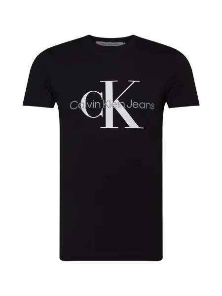 Calvin Klein Jeans Tricou / alb negru