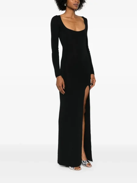 Rochie maxi Ana Radu tricotate de costum negru