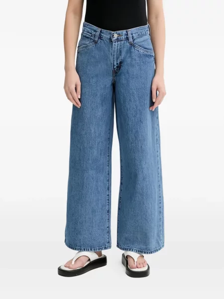 Skinny baggy jeans Levi's z nadrukiem czarne