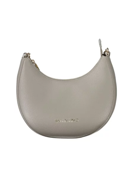Torebka skórzana Valentino skórzana szara