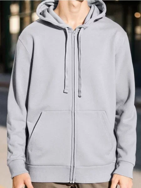 Sinsay Rozpinana bluza z kapturem i szary