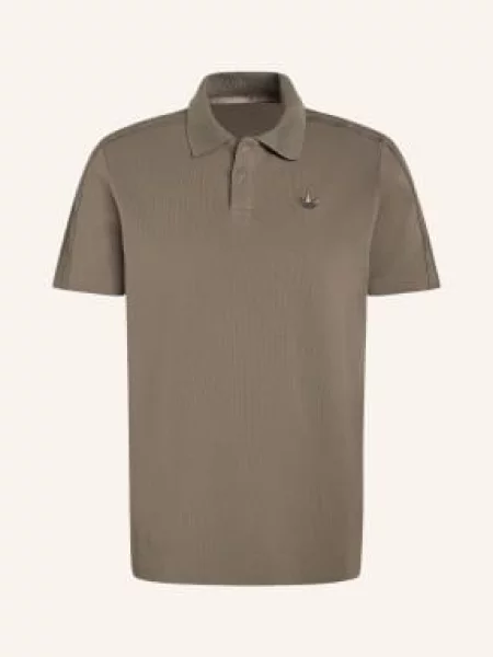 Adidas Originals Koszulka Polo Piqué Z 3 Paskami gruen oliwkowa