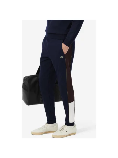 Spodnie Lacoste Tapered Leg granatowe S niebieskie
