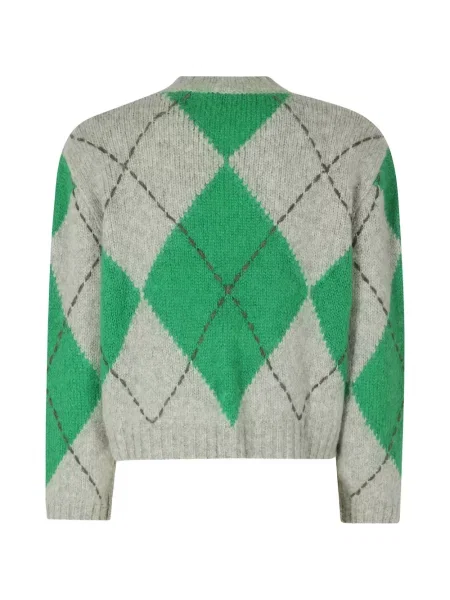 Pulover Ballantyne cu model argyle verde