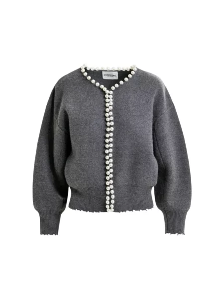 Sweter Essentiel Antwerp wełniany szary