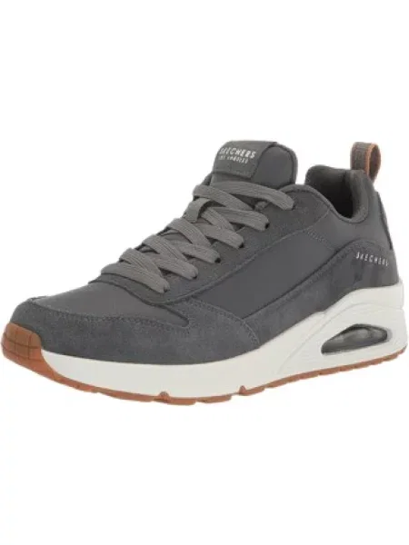 Sneakersy Skechers zamszowe szare