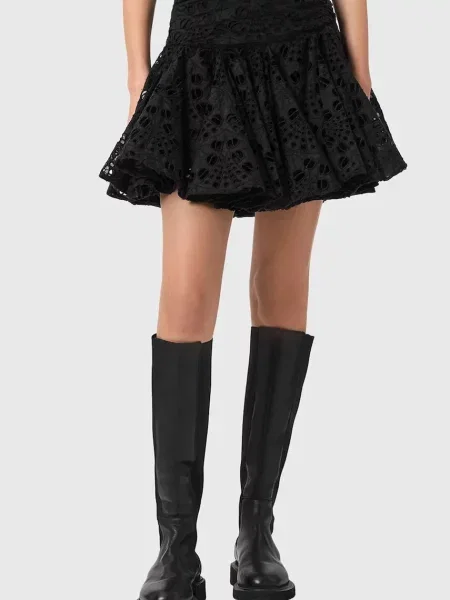 AllSaints fustă DOTTY negru
