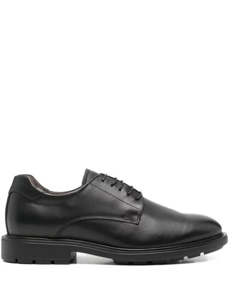 Pantofi derby Nero Giardini cu șireturi din piele negru