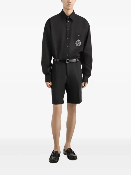 Cămașă Dolce & Gabbana cu broderie negru