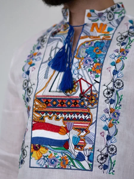 Льняная рубашка Edelvika белая
