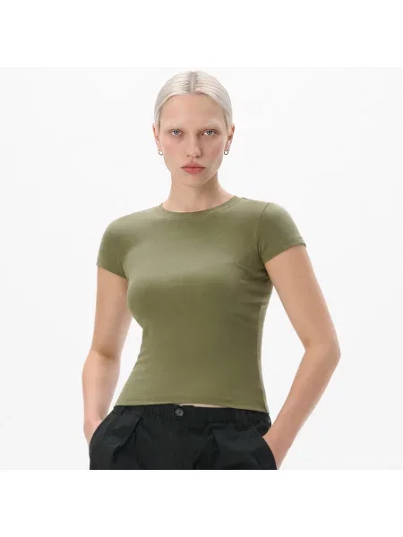 Футболка Cropp оливковая