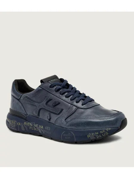 Premiata Sneakers MICK cu adaos de piele albastru