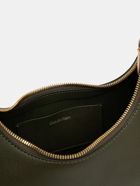 Calvin Klein Táska Foil Logo Conv Shou?Lder Bag Bézs zöld