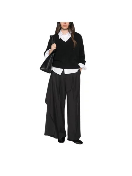 Sweter C.t.plage z dekoltem w serek czarny
