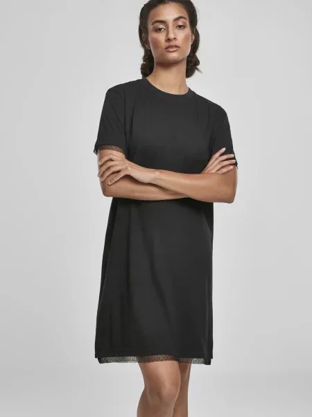 Sukienka Urban Classics koronkowa garniturowa czarna