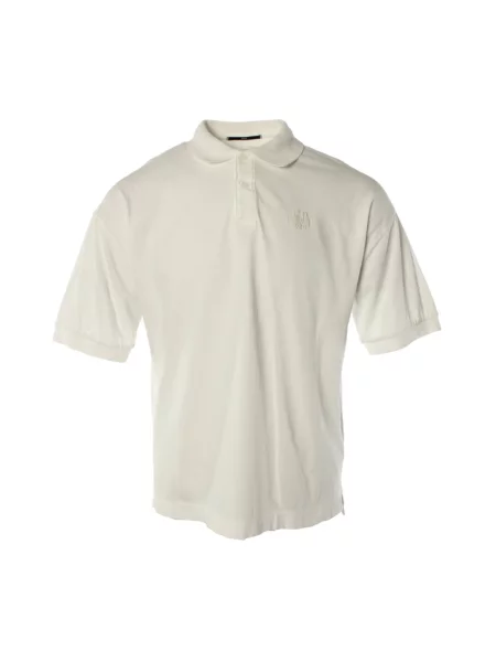 Koszulka polo C.p. Company z dżerseju biała