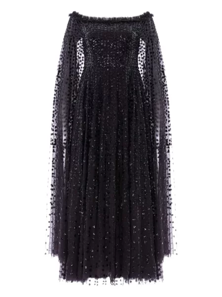 Rochie midi Needle & Thread până la genunchi de costum negru