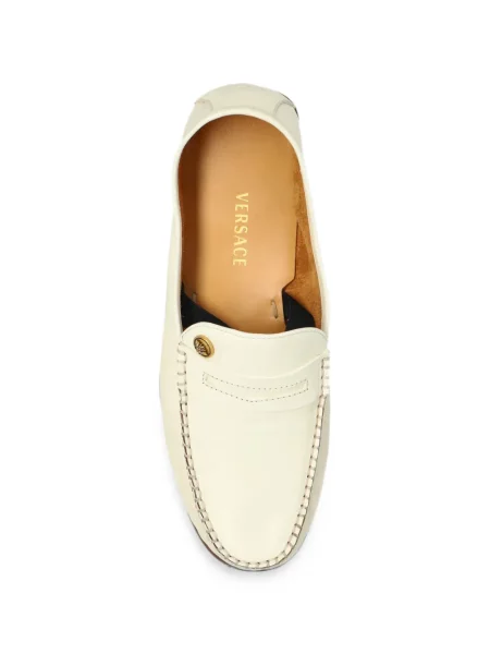 Pantofi loafer Versace din piele alb