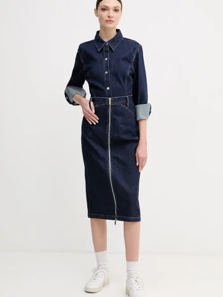 Calvin Klein Jeans spódnica jeansowa granatowa