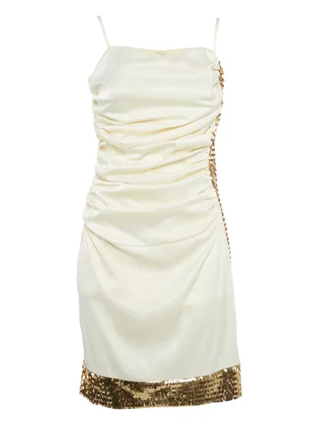 Κοστούμι φόρεμα Invito Haute Couture με παγιέτες λευκό