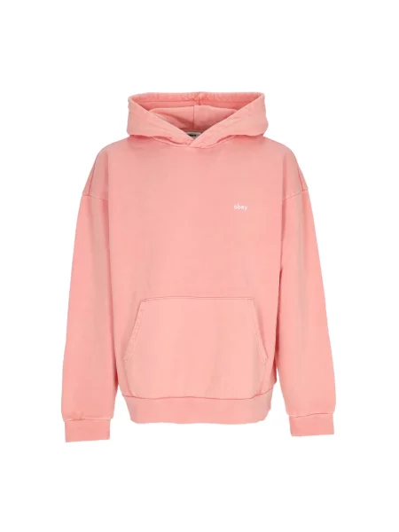 Bluza z kapturem Obey z kapturem różowa